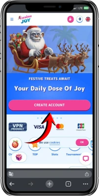 Create account Casino Joy